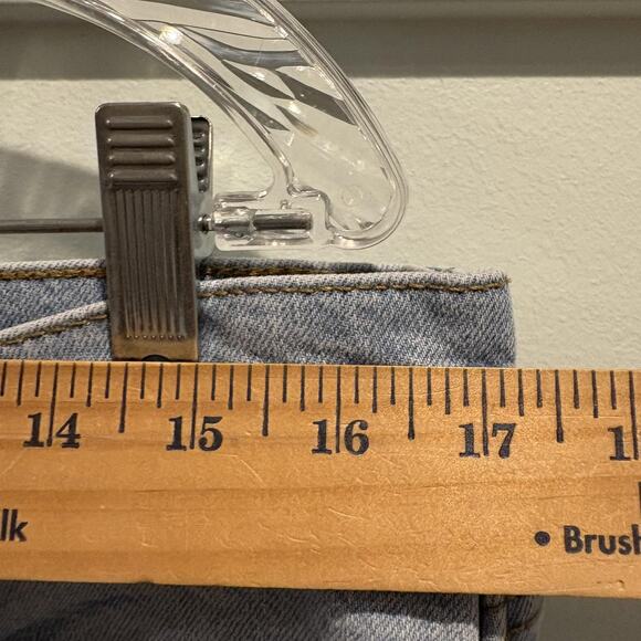 Light Wash Loose Jeans Womens 14 Blue Regular High Rise 90s Straight Denim Relax - Picture 9 of 13